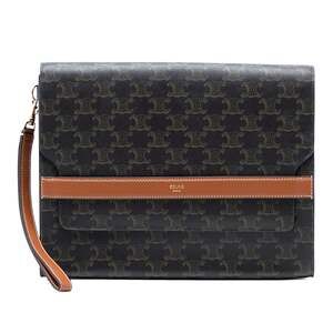 Celine Wallet On Strap Triomphe Coated #233042C11B